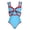 Blue, variant on Women's Bow Knot One Piece Swimsuit, Tummy Control Bathing Suit for Beach Vacation
