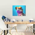 thumbnail image 5 of Gukieu Lizard With Sunglasses Colorful Print Canvas Decorative Hanging Painting, Waterproof Art Wall Decoration with Frame, Suitable for Living Room, Bedroom, 5 of 6
