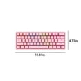 thumbnail image 3 of TIMIFIS Keyboard Wired 60% Mechanical Gaming Keyboard RGB Backlit Compact 61 Keys Mini Keyboard With Blue Switches For Windows PC ummer, 3 of 5