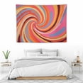 thumbnail image 3 of ONETECH  Abstract Swirl Retro Tapestry for Bedroom, 60s 70s 80s Vintage Yellow Tapestry Wall Hanging Poster, Aesthetic Trippy Boho Spiritual Tapestries Blanket College Dorm Decor, 3 of 7