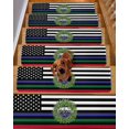 thumbnail image 2 of Independence Day Stair Treads Non Slip for Steps US Flag Day Patriotic Weclome Wreath Red Black Stripes 7 Pcs Reusable Adhesive Stair Runner Mats for Home Carpet Treads Rugs for Staircase 8x30 In, 2 of 7
