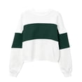 thumbnail image 2 of Color Block Sweatshirt for Women Fashionable Loose Round Neck Long Sleeved Pullover Tops for Causal & Work Wear, 2 of 7