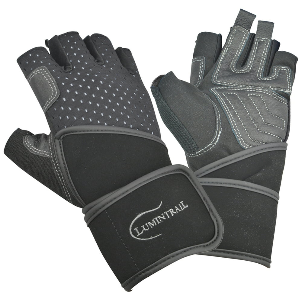 Weight lifting padded gloves