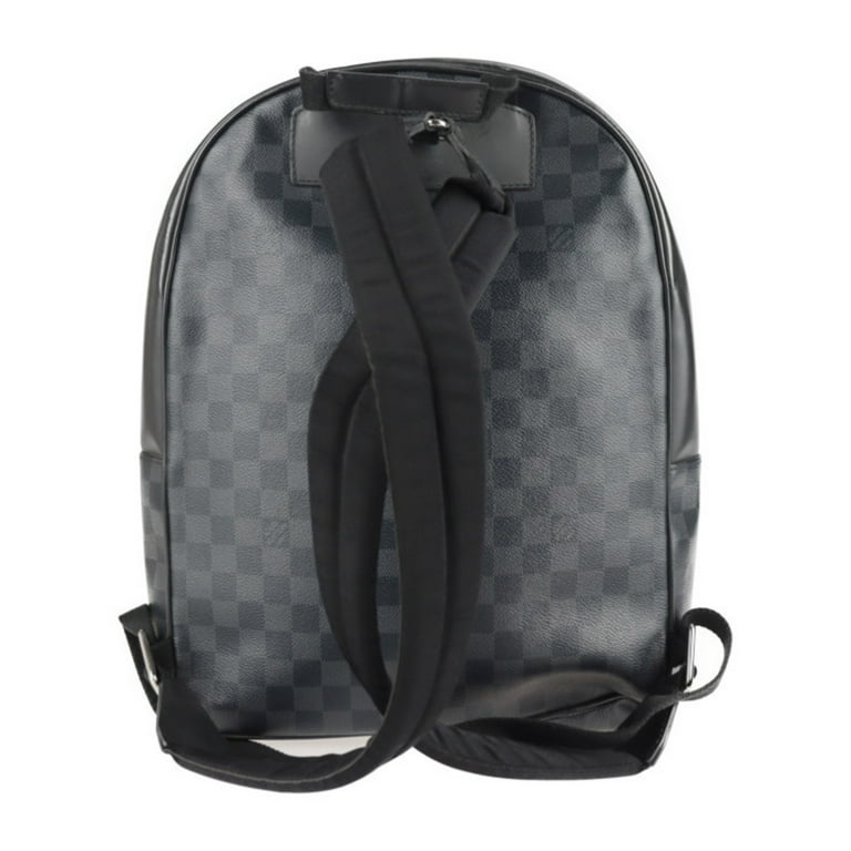 Authenticated Used LOUIS VUITTON Louis Vuitton Josh Backpack Daypack N64424  Damier Graphite Canvas Leather Gray Black 