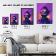 thumbnail image 3 of Artery8 Man with Sunglasses Purple Gold Portrait Painting For Living Room Unframed Wall Art Print Poster Home Decor, 3 of 5