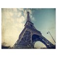 thumbnail image 2 of Paris Paris Eiffel TowerVintage View from Ground - Cityscape Canvas Print, 2 of 3