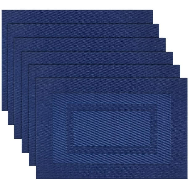 Placemats,Washable Woven Vinyl Placemats for Dining Table,Easy to Clean