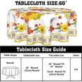 thumbnail image 2 of Boho Yellow Floral Round Tablecloth 60 Inch Summer Fall Wild Flower Table Cloth Modern Bohemia Farmhouse Polyester Cover Outdoor Decorative Indoor Kitchen Dining Party, 2 of 6
