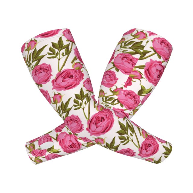 Balery Rose Flowers Mangas Refrescantes para Brazos para Hombre y Mujer – Transpirables y Absorbentes de Humedad para Mujeres, Hombres y Niños