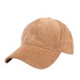 thumbnail image 2 of MRULIC baseball cap Male Female Neutral Summer Solid Baseball Caps Corduroy Adjustable Hat Visors Coffee + One size, 2 of 5