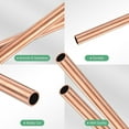 thumbnail image 2 of Uxcell 2-Pack Copper Round Tube, 5mm OD 0.5mm Thick 250mm Length Straight Pipe Tubing for Construction/Machining/DIY Crafting, Metal Straight Pipe, 2 of 7