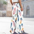 thumbnail image 4 of Women's Pants Clearance Under $10 Printed Pants With Elastic Waist Casual Loose Pockets Pants, 4 of 8