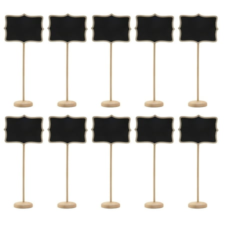 

20 Pack Wood Mini Chalkboards Signs Stakes Blackboards with Stands& Small Rectangle Black Board