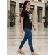 thumbnail image 4 of Playera para Mujer Estampada Casual, Camiseta Manga Corta Cuello Redondo, 4 of 5