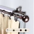 thumbnail image 4 of Hedwig 13/16" Double Bay Window curtain rod Adjustable 20"-36", 38"-72" - Cocoa,(ABay-83-7D), 4 of 4