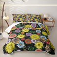 thumbnail image 2 of Erosebridal Kawaii Daisy Blooms Quilt Full,Multicolor Boho Flowers Full Bedspread Sets For Girls,3-Piece, 2 of 7