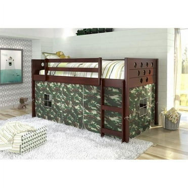 PD-780ATCP-C Twin Size Circles Low Camo Tent Loft in Dark Cappuccino