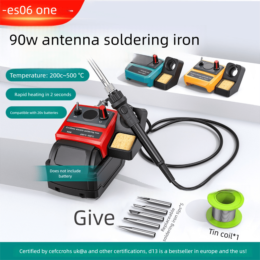 Cordless Soldering Iron for Mil*wau*kee 18V Battery,90W Portable Electric Soldering Station Adjustable Solder Iron Kit Tool for DIY,Appliance Repair,Wire Welding(NO Battery)