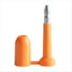 thumbnail image 1 of 10 Bridas Metálicas Autoblocantes Desechables con Forma de para Contenedores, Color Naranja., 1 of 5