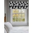 thumbnail image 3 of Black Floral Curtain Valances for Windows, Farmhouse Garden Flowers Botanical Kitchen Valance Window Treatment, Light Filtering Block Curtains for Bathroom/Bedroom/Living Room 42'' x 12'', 3 of 9