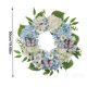 thumbnail image 3 of Anillo De Plástico Corona de Pascua azul claro para decoración de puertas de primavera, arreglo floral artificial (1 unidad) JASKFLY, 3 of 8