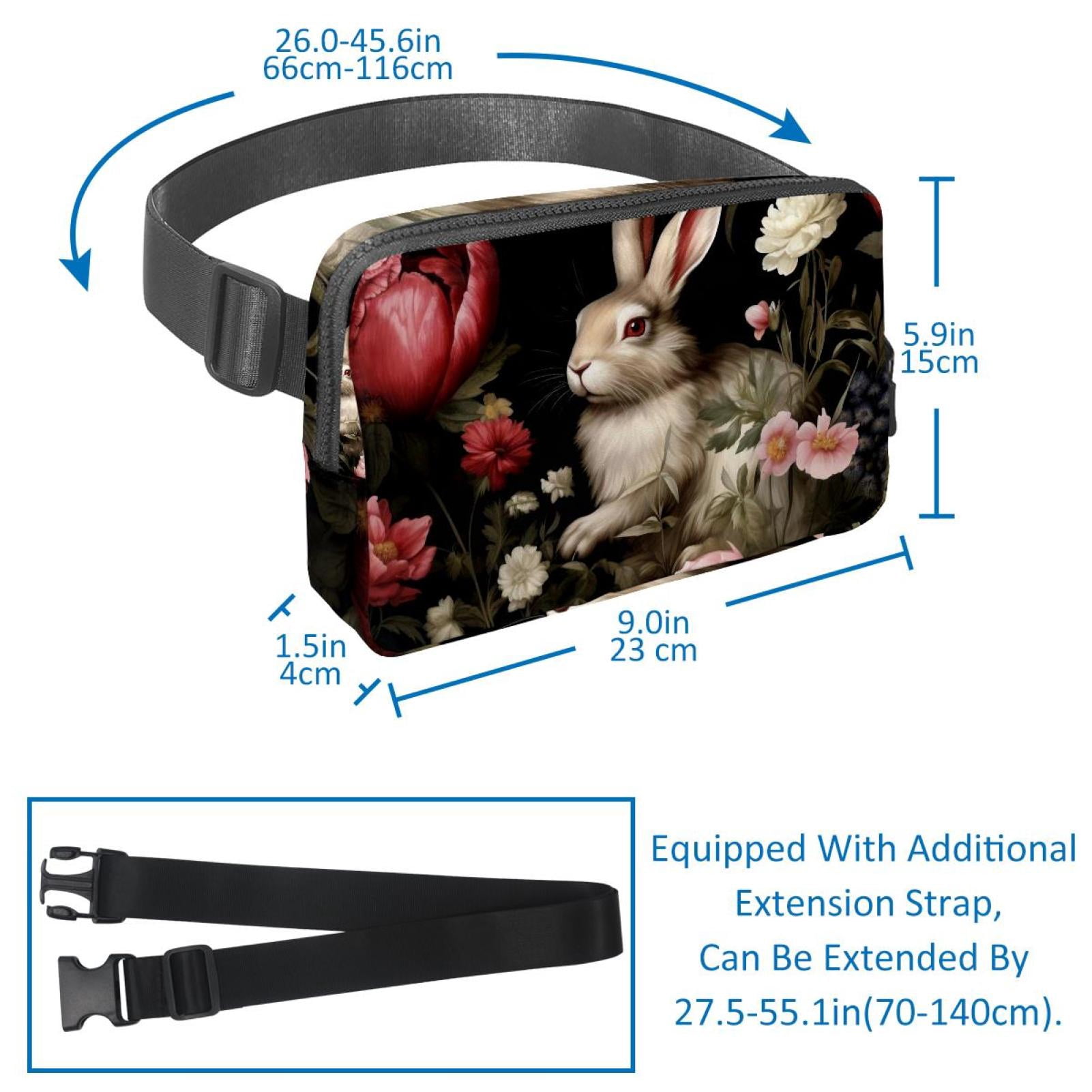Rabbit Lightweight Running Belt Waist Bag with Extension Strap and Money Belt - Unisex
