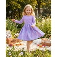 thumbnail image 2 of Lanbubble Toddler Girls Long Sleeve Dress A-Line Casual Play Dresses Size 4-5T, 2 of 5