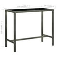 thumbnail image 4 of vidaXL Ensemble de Bar de Jardin 9 Pcs avec Coussins en Rotin Gris, 4 of 5