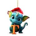 thumbnail image 2 of Christmas Tree Pendant Cartoon Dinosaur Letter Home Window Car Decoration 2D Flat Hanging Acrylic Ornament for Tree Backpack, 2 of 8