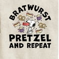 thumbnail image 3 of Peanuts - Bratwurst Pretzel And Repeat Snoopy - Toddler & Youth Crewneck Fleece Sweatshirt, 3 of 6