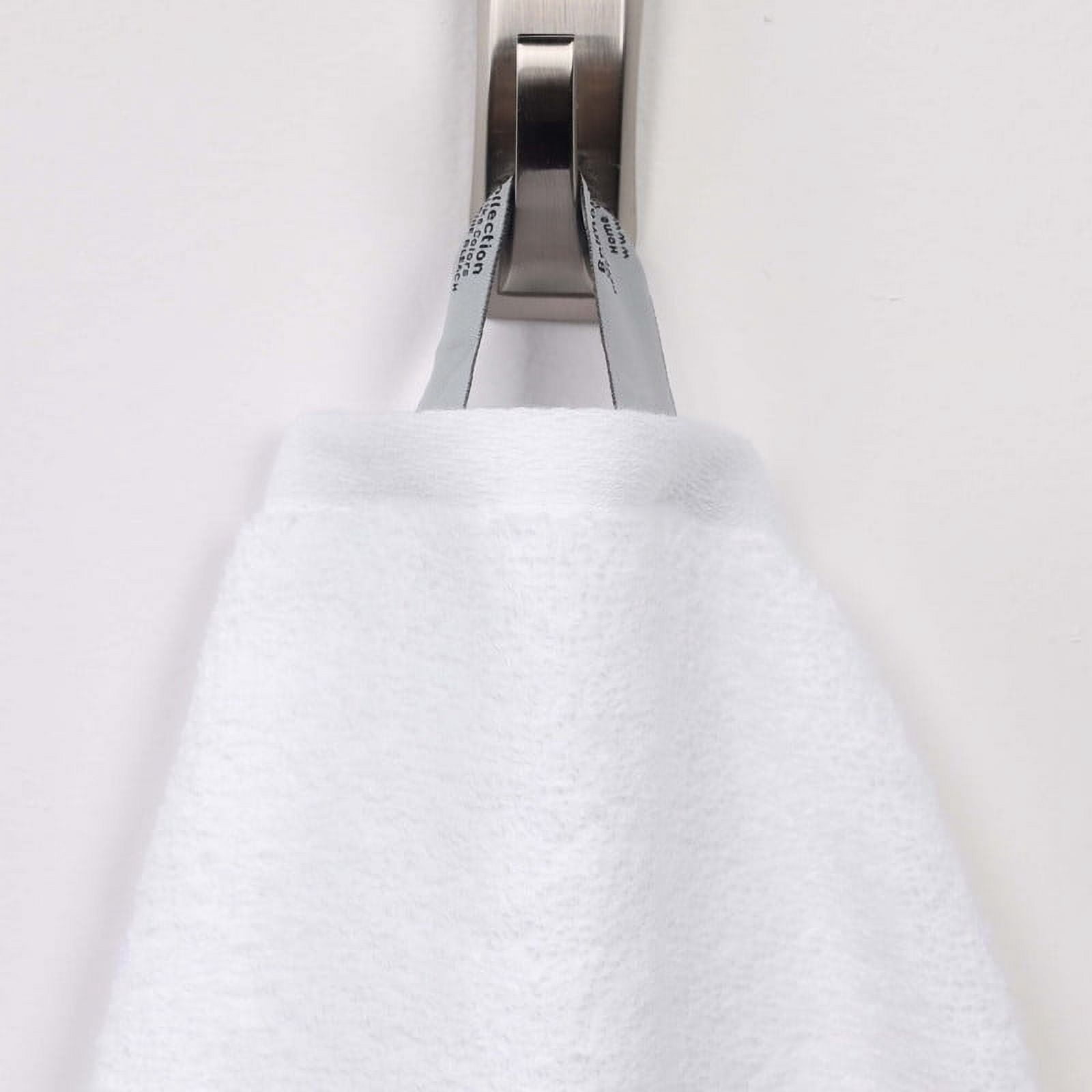 Superior Belmont 3 Piece Zero Twist Towel Set, Ultra Soft Cotton Towels, White