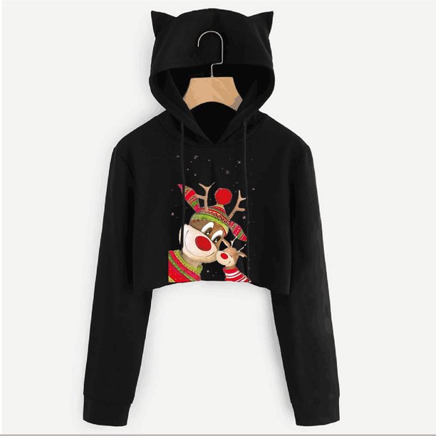 ICHUANYI Clearance Ladies Fashion Casual Winter Christmas Printed Long Sleeve Top Women ICHUANYI "ICHUANYI"