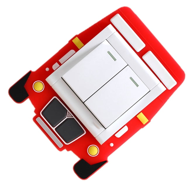 maskred 1/2/3 Washable Light Switch Paste Cartoon Silicone Socket Protective Light Switch Paste Cartoon Cover Wall Switch Panel Decor 1PCS