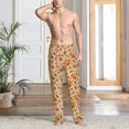 thumbnail image 2 of Logiee Fall Autumn Print Pajama Pants for Men,Men’s Pajama Bottoms,Mens PJ Pants with Pockets & Button Fly-Small, 2 of 6