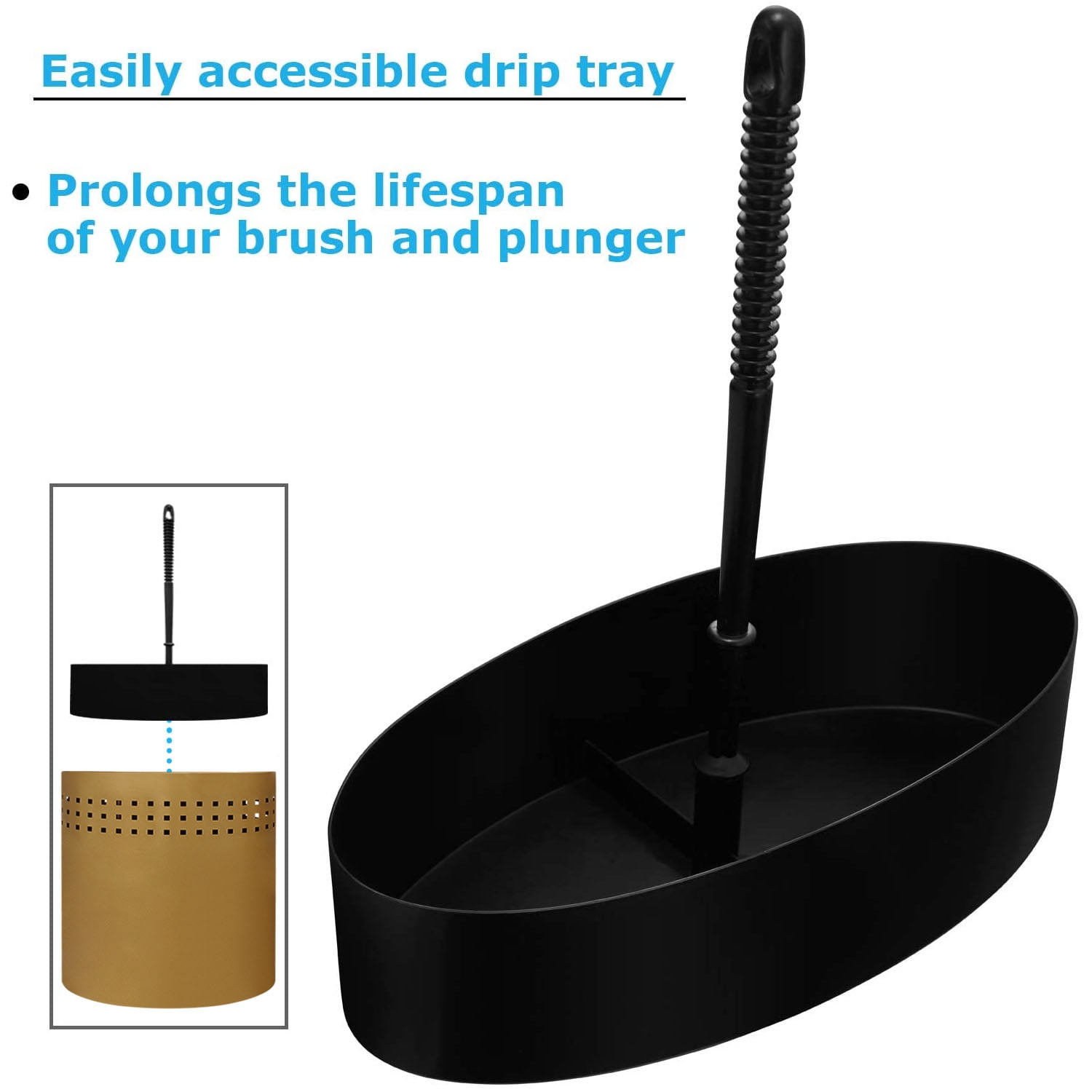 Toilet Brush and Plunger Set Toilet Plunger Toilet Brush Combo Brushed Gold