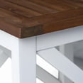 thumbnail image 6 of Noble House Indoor Farmhouse Cottage Acacia Wood End Table with Frame,Dark Oak,White, 6 of 8