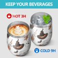 thumbnail image 4 of 12oz Stemless Wine Tumblers Halloween Ghosts Pumpkins and Witch Hats Vacuum Insulated Stainless Steel Travel Tumbler Cups Mug with Lid and Straw for Champaign,Cocktail,Beer with Cleaning Brush, 4 of 5