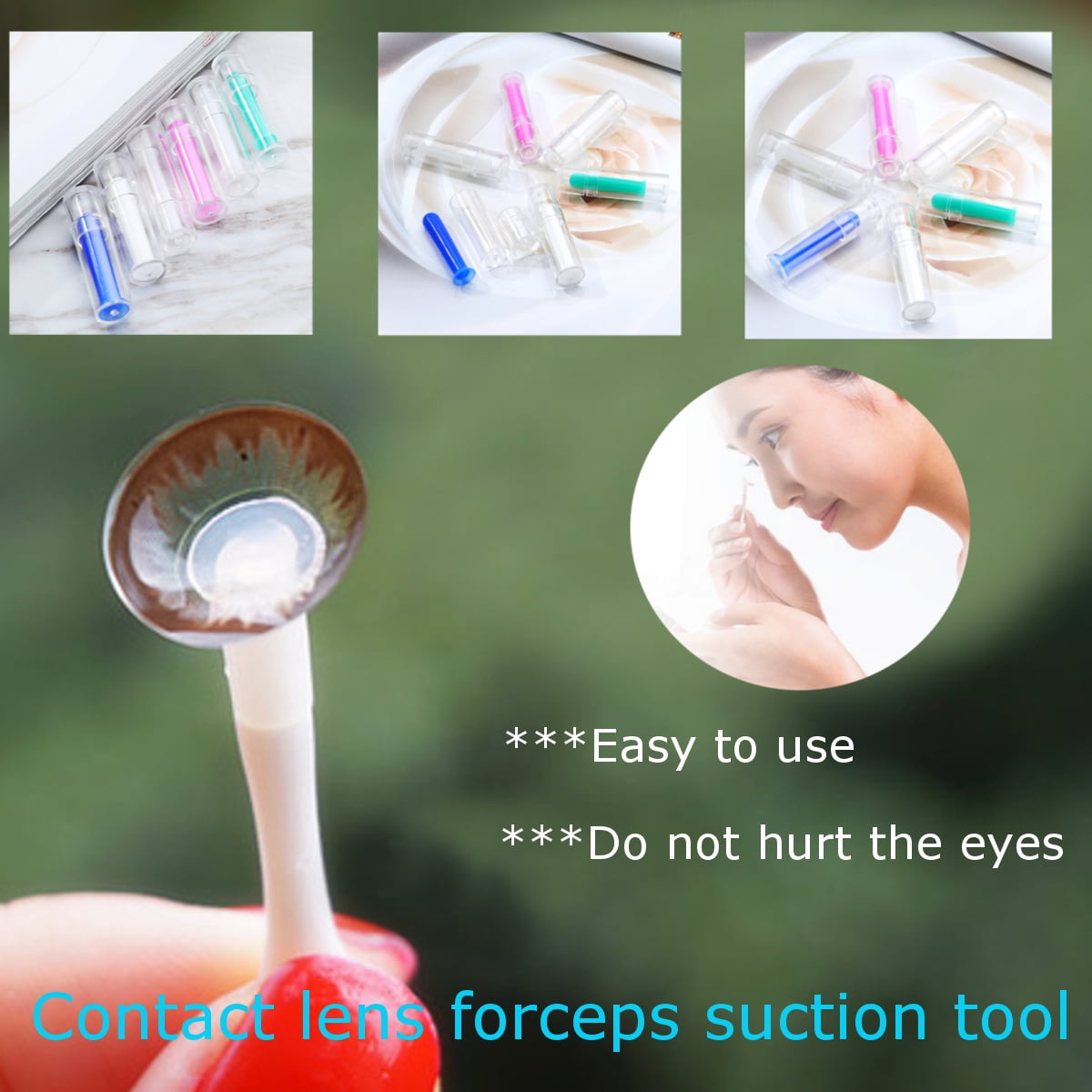 Lens Plastic Set Case Care Health Remover Soft Stick Inserter Tool Contact SP 