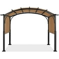thumbnail image 2 of ABCCANOPY 10'x12' Arched Pergola Patio Gazebo with Retractable Sun Shade,Beige, 2 of 6