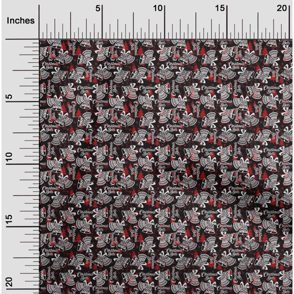 oneOone Viscose Chiffon Black Fabric Christmas Diy Clothing Quilting Fabric Print Fabric By Yard 42 Inch Wide