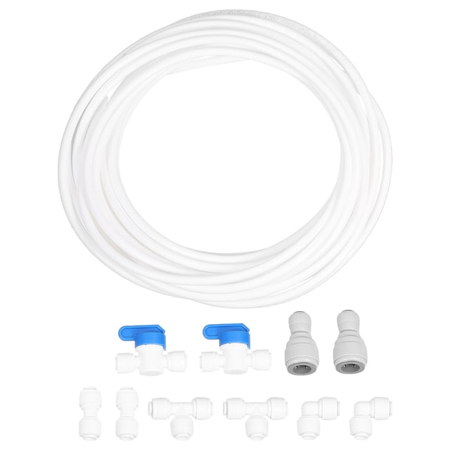 11pcs 1/2" Quick Connect Push In To Connect Fittings Set Water Purifiers Tube Fittings For Water Reverse Osmosis System 10 Meters Tubing Hose Pipe