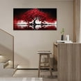 thumbnail image 2 of HFDF Large Canvas Wall Art Decor for Living Room Bedroom Red Tree of Life Pictures Black White Nature Landscape Painting Prints Home Office Artwork Decoration 24x16inch Framed, 2 of 6