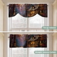thumbnail image 5 of Country Forest Tie Up Valance Curtains for Windows, Kitchen Curtains Window Treatments, Farmhouse Nature Trees Cabin Starry Sky Short Window Shades Valances for Bedroom Bathroom Cafe 42"x18", 5 of 8