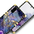 thumbnail image 4 of FKBRCL4U Compatible with Samsung Galaxy S20 Case, Glistening Golden Butterfly Vibrant Purple Blue Luxury Golden Decoration for Girl Women Soft TPU Shockproof Protective Hard PC Back, 4 of 7