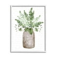 thumbnail image 4 of Stupell Industries Mixed Green Leaves Botanical Bouquet Jar Cursive Graphic Art White Framed Art Print Wall Art, Design by Lettered and Lined, 4 of 5