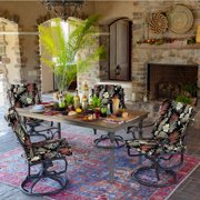 ARDEN Outdoor Dining Chair Cushion 20 x 20, Simone Black Tropical