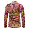 thumbnail image 4 of Tops de Otoño Para Hombre Camisa de Lino de Algodón de Moda Casual Top de Cuello en V Étnico Con Estampado de Manga Larga Odeerbi  ODB179619, 4 of 9