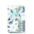 thumbnail image 2 of Hudson Baby Boys Cotton Flannel Burp Cloths 4-Pack, Dino Friends, One Size, 2 of 6
