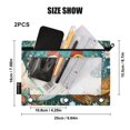 thumbnail image 3 of Ckdifva Chickens Flowers Green Pencil Pouch 3 Ring Zipper Pencil Case Binder Pockets Clear Top Cosmetic Bag 2 Pack, 3 of 6