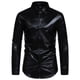 thumbnail image 1 of Blusa y camisa de manga larga con cuello vuelto para hombre, blusa informal de manga larga con botones y cuello vuelto, blusa para hombre, 1 of 8